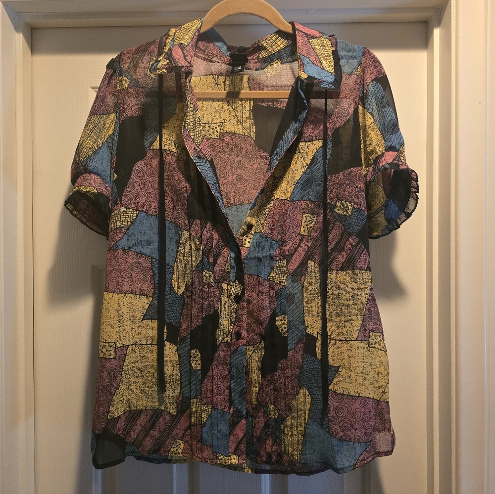 NWOT Nightmare Before Christmas Chiffon Blouse